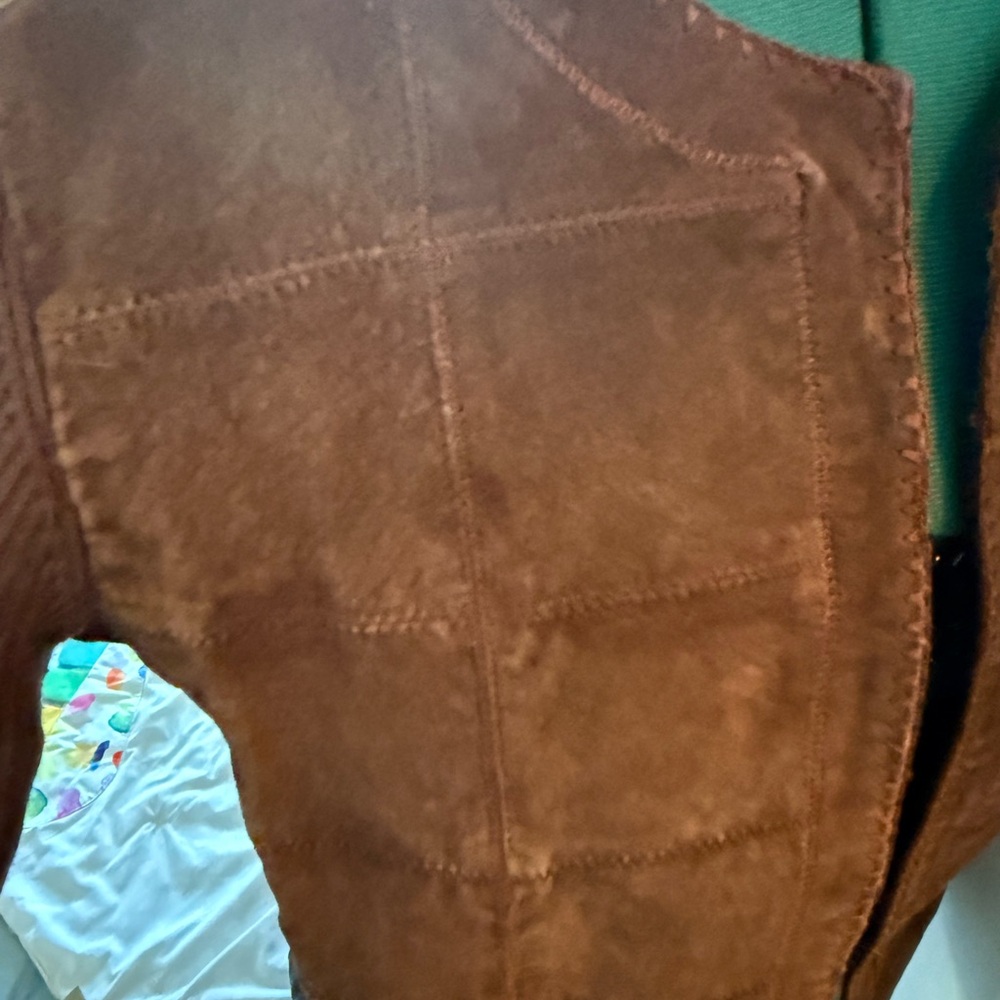 Cable & Gauge Rich Brown suede Leather Jacket - Picture 3 of 4